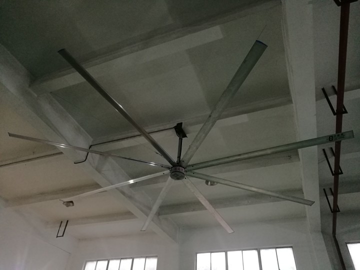 Ventilador de Teto Industrial Potente com 6 Lâminas, 10m3/Min de Volume de Ar/W, 1500w de Potência de Entrada