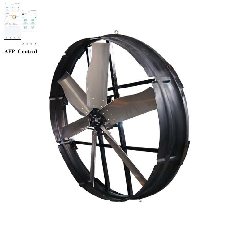 O poderoso ventilador de painel é projetado especificamente para ventilar com 1830 mm de diâmetro de lâmina e 120000m3/h de volume de ar