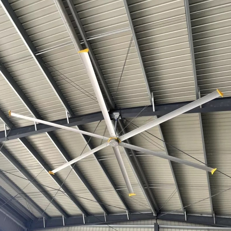Ventilador de teto industrial de ímã permanente com rotor externo IP55 com fluxo máximo de ar 14300m3/min