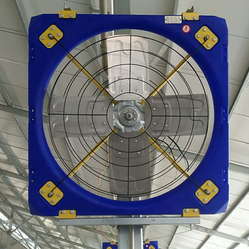 Fluxo de ar Circulação Ventilador PE Quadro Ventilação de gado 38/0.96m Diâmetro da lâmina 410w Potência de entrada