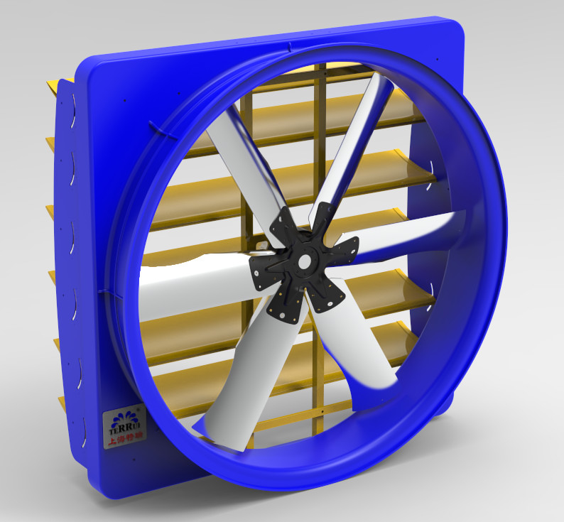 Ventilador de circulação industrial para laticínios com 2000w de potência e 120193m3/h de fluxo de ar