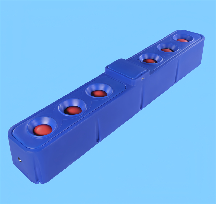 O TPT401BLH é um caldeirão azul resistente à corrosão com seis furos