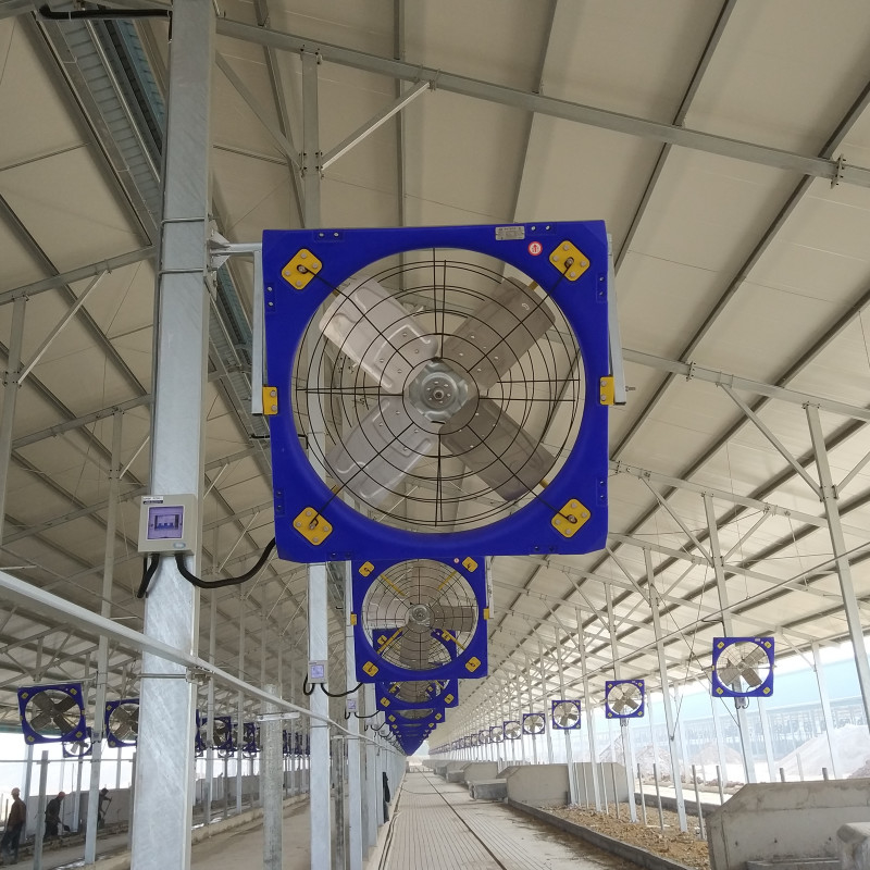 Ventilador de ventilação de gado industrial de poupança de energia com potência de entrada de 410W e corrente de 1,1A