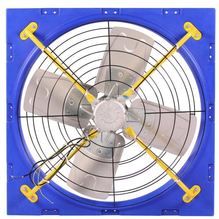 Ventilador de ventilação de gado industrial de poupança de energia com potência de entrada de 410W e corrente de 1,1A