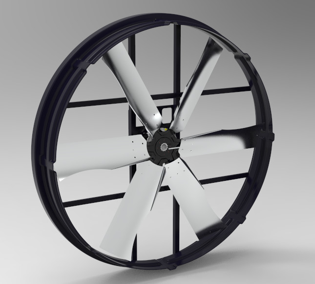 Ventilador de painel industrial com fluxo de ar máximo de 120193 m3/h e capacidade de 60 m3/h
