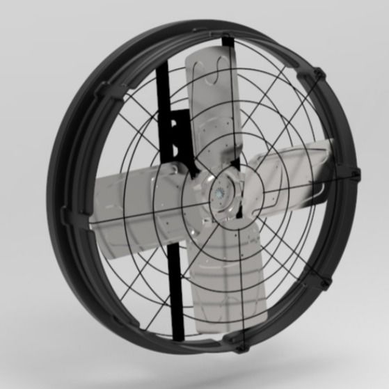 Ventilador de aves de capoeira potente e silencioso para gestão de aves de capoeira Volume de ar/W 81,4m3/h Ruído ≤ 69dB