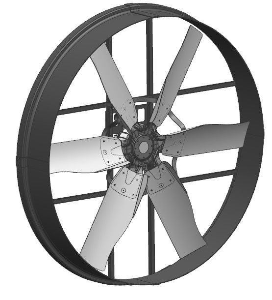 Ventilador de Economia de Energia e Avicultura equipado com Motor DC sem escovas de Ímã Permanente de Rotor Externo