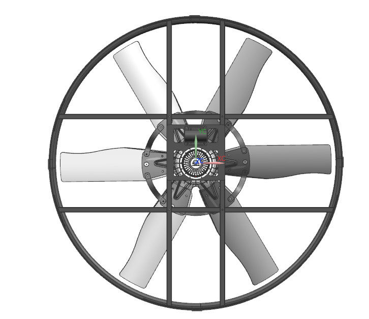 IP55 Nível de proteção e poupança de energia Ventiladores de ventilação de gado com rotor externo, ímã permanente, motor DC sem escovas