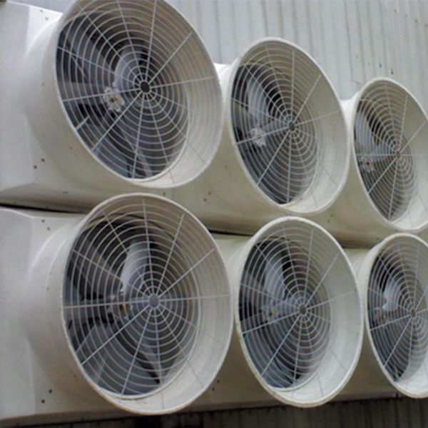 Ventilador de escape de alto volume de 55 polegadas Ventilador industrial grande com lâmina de liga Ventilador de ventilação para gestão de clima de avicultura e fazenda de precisão
