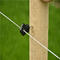 Cerca elétrica preta Insulators Screw-In Fence Ring Wood Post Insulators
