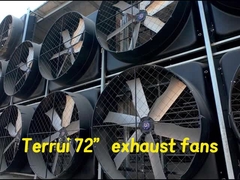 Terrui 72 polegadas ventilador de escape industrial potência 2500W nível de proteção IP55