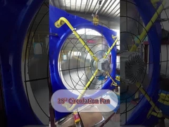 Eficiência Ventilação de gado Ventilador DC Motor Operação silenciosa Concha de aço galvanizado