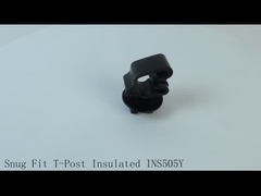 Isoladores de postes de aço amarelo e preto para cercas elétricas de grau de impacto