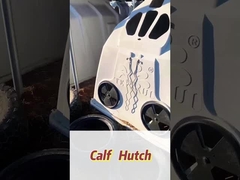 Cachinhos de bezerro de polietileno branco rectangular isolado